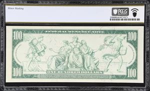 image for: Fr. 1128. 1914 $100 Federal Reserve Note. San Francisco. PCGS Banknote Choice Uncirculated 64 Details. Minor Masking.