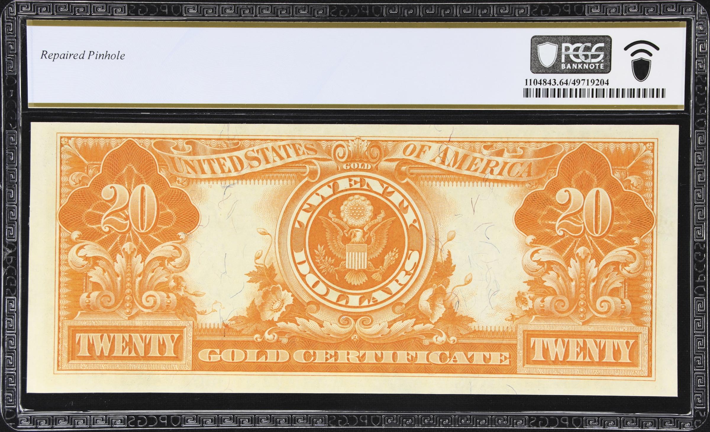 image for: Fr. 1185. 1906 $20 Gold Certificate. PCGS Banknote Choice Uncirculated 64.