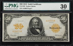 image for: Fr. 1199. 1913 $50 Gold Certificate. PMG Very Fine 30.