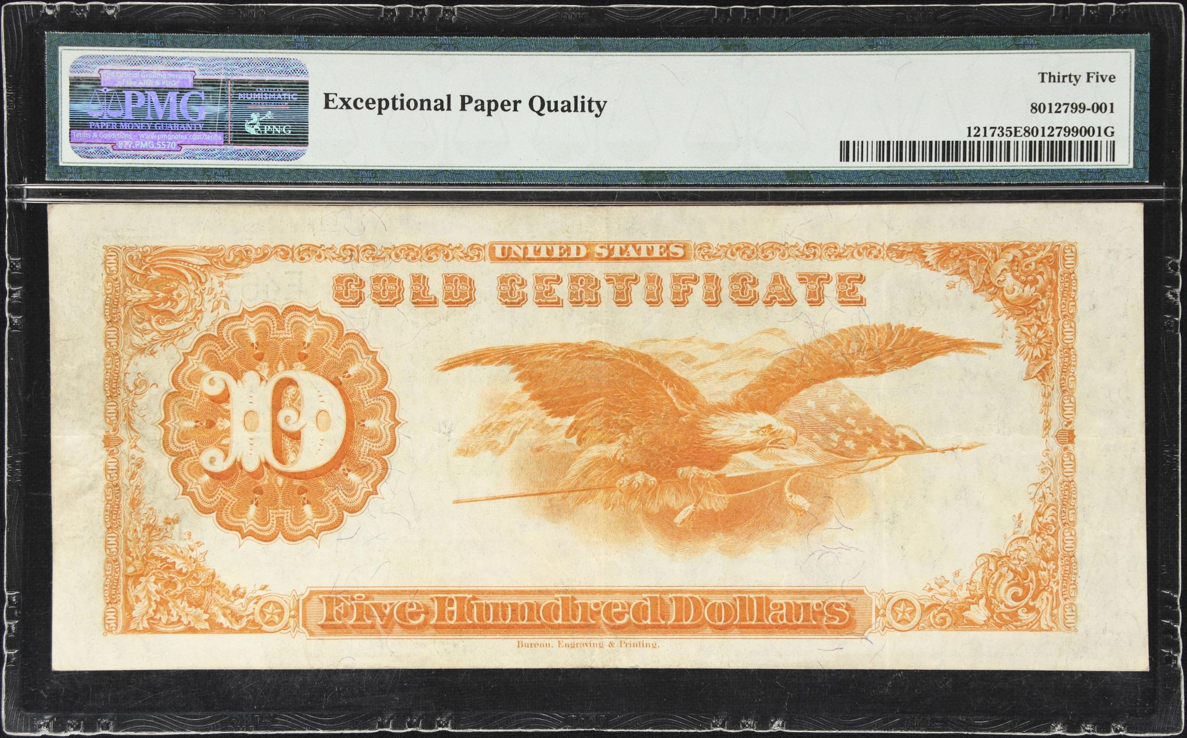 image for: Fr. 1217. 1922 $500 Gold Certificate. PMG Choice Very Fine 35 EPQ.