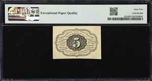 image for: Fr. 1231. 5 Cents. First Issue. PMG Gem Uncirculated 65 EPQ.