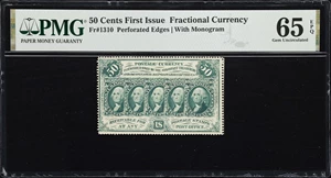 image for: Fr. 1310. 50 Cents. First Issue. PMG Gem Uncirculated 65 EPQ.