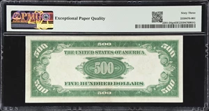 image for: Fr. 2201-Dlgs. 1934 Light Green Seal $500 Federal Reserve Note. Cleveland. PMG Choice Uncirculated 63 EPQ.