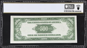 image for: Fr. 2201-L. 1934 Dark Green Seal $500 Federal Reserve Note. San Francisco. PCGS Banknote About Uncirculated 55.