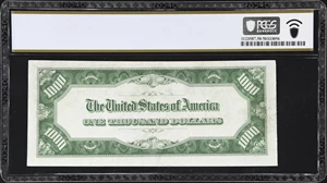 image for: Fr. 2211-Cm. 1934 Dark Green Seal $1000 Federal Reserve Note. Mule. Philadelphia. PCGS Banknote Choice About Uncirculated 58.