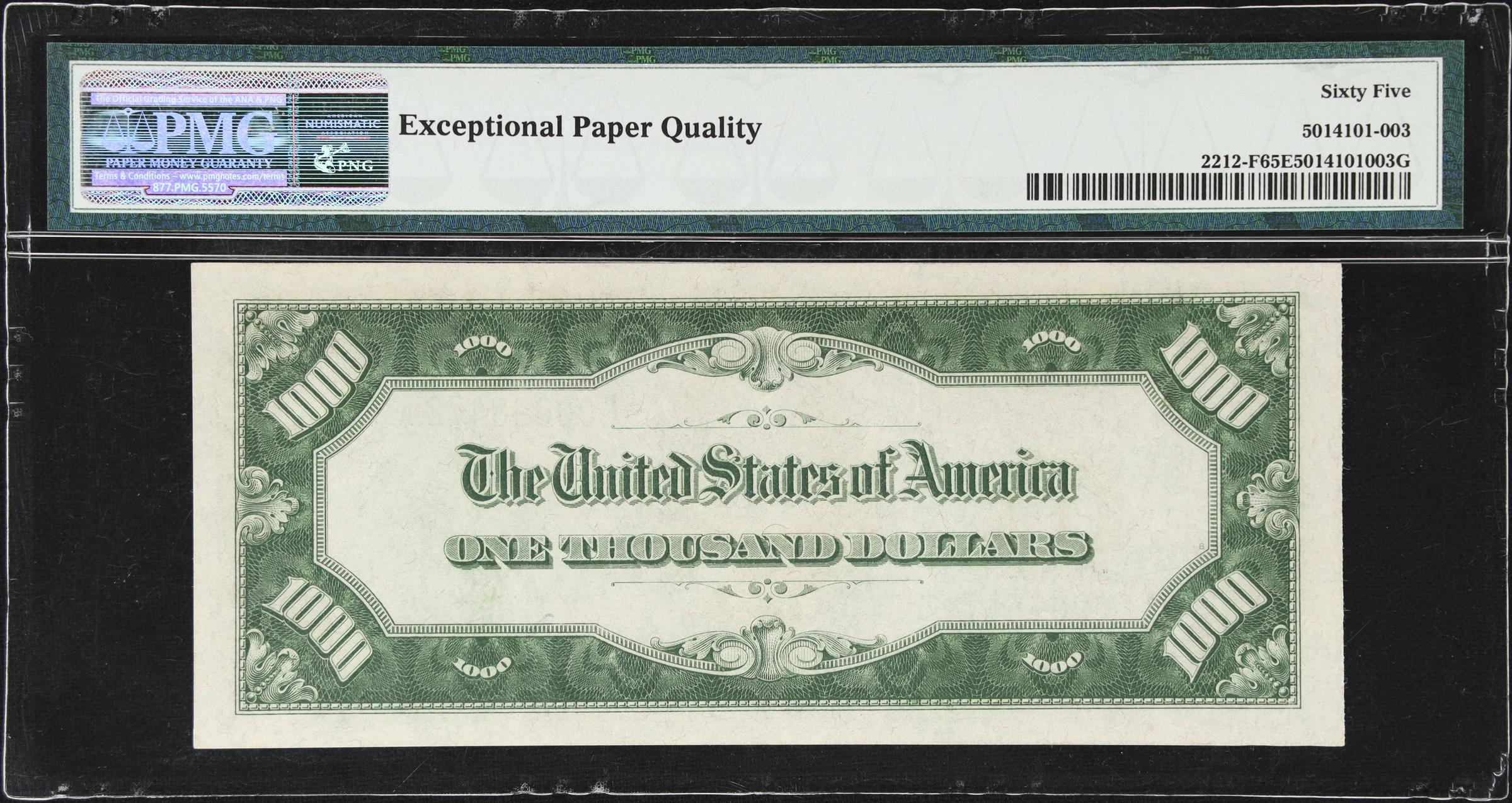 image for: Fr. 2212-F. 1934A $1000 Federal Reserve Note. Atlanta. PMG Gem Uncirculated 65 EPQ.