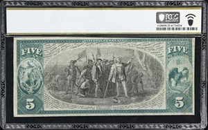 image for: Boston, Massachusetts. $5 1875. Fr. 402. Atlantic NB. Charter #643. PCGS Banknote Very Fine 25.