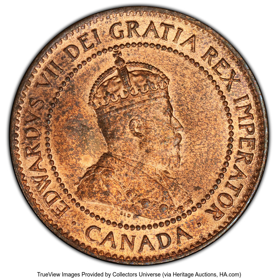 image for: Canada: Edward VII Cent 1905 MS64 Red and Brown PCGS,...