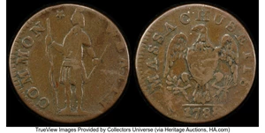image for: 1788 1/2 C Massachusetts Half Cent, R. 1-B, W-6010, R.2, Fine 12 PCGS. Incorrectly dated 1787 by PCGS....