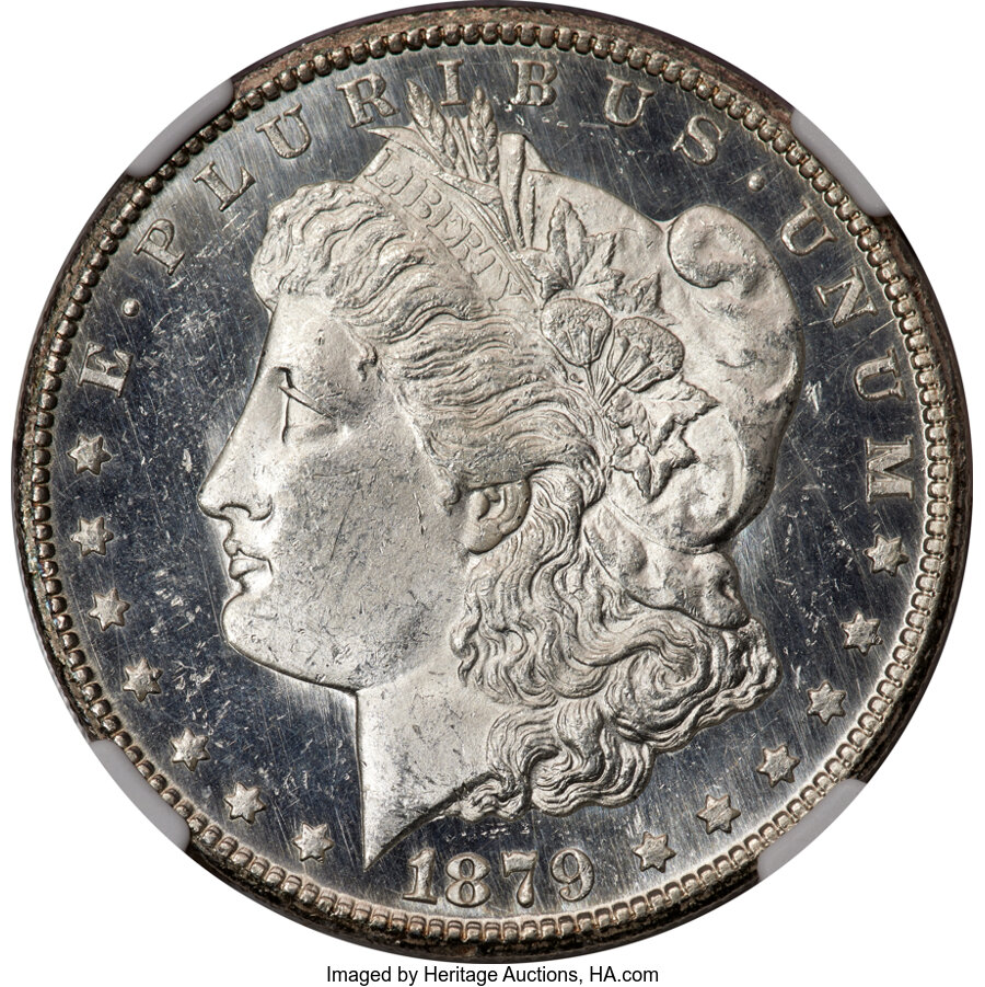 image for: 1879-CC $1 Capped Die, VAM-3, MS64 Deep Prooflike NGC....