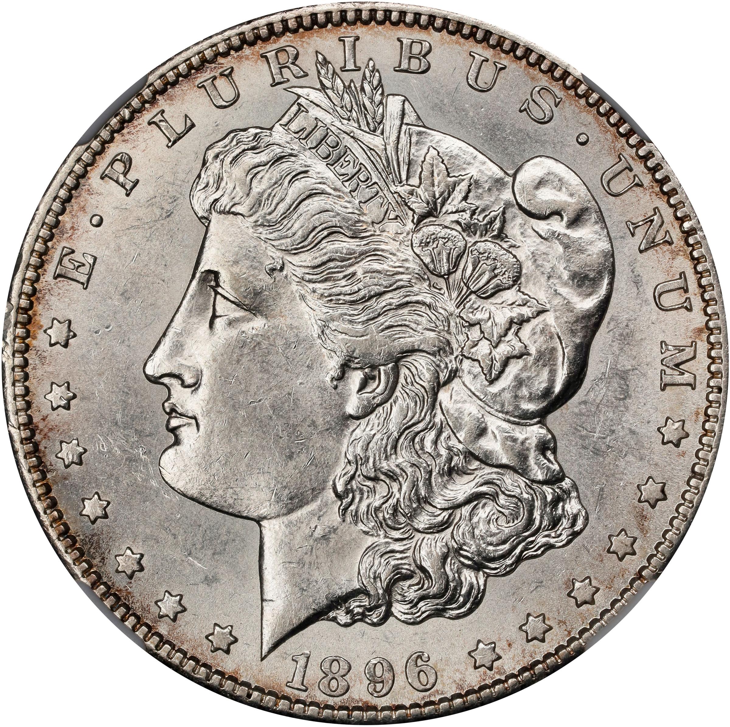 1896-S Morgan Silver Dollar. AU-58 (NGC).