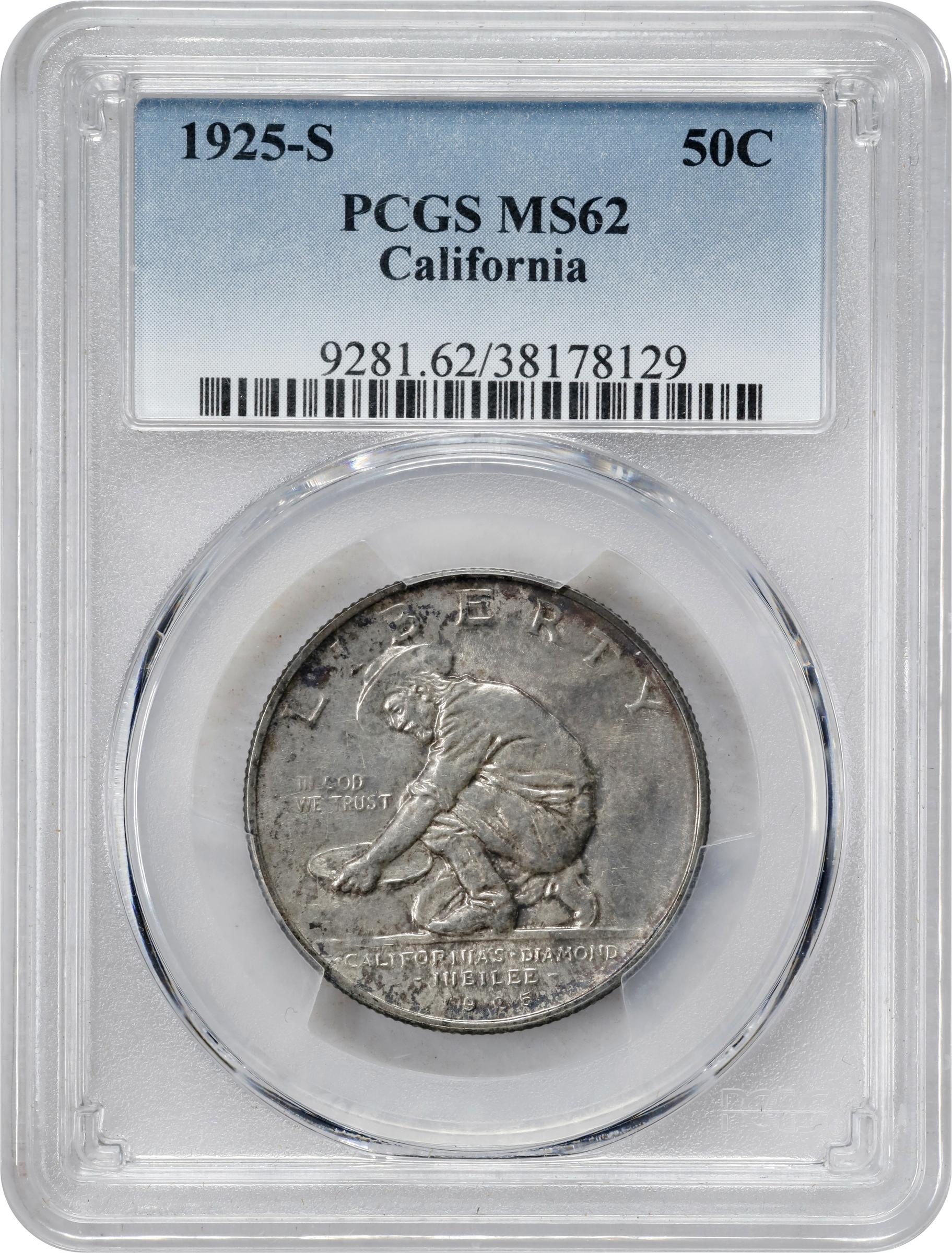 1925-S 50c California Jubilee MS62 thumbnail 3