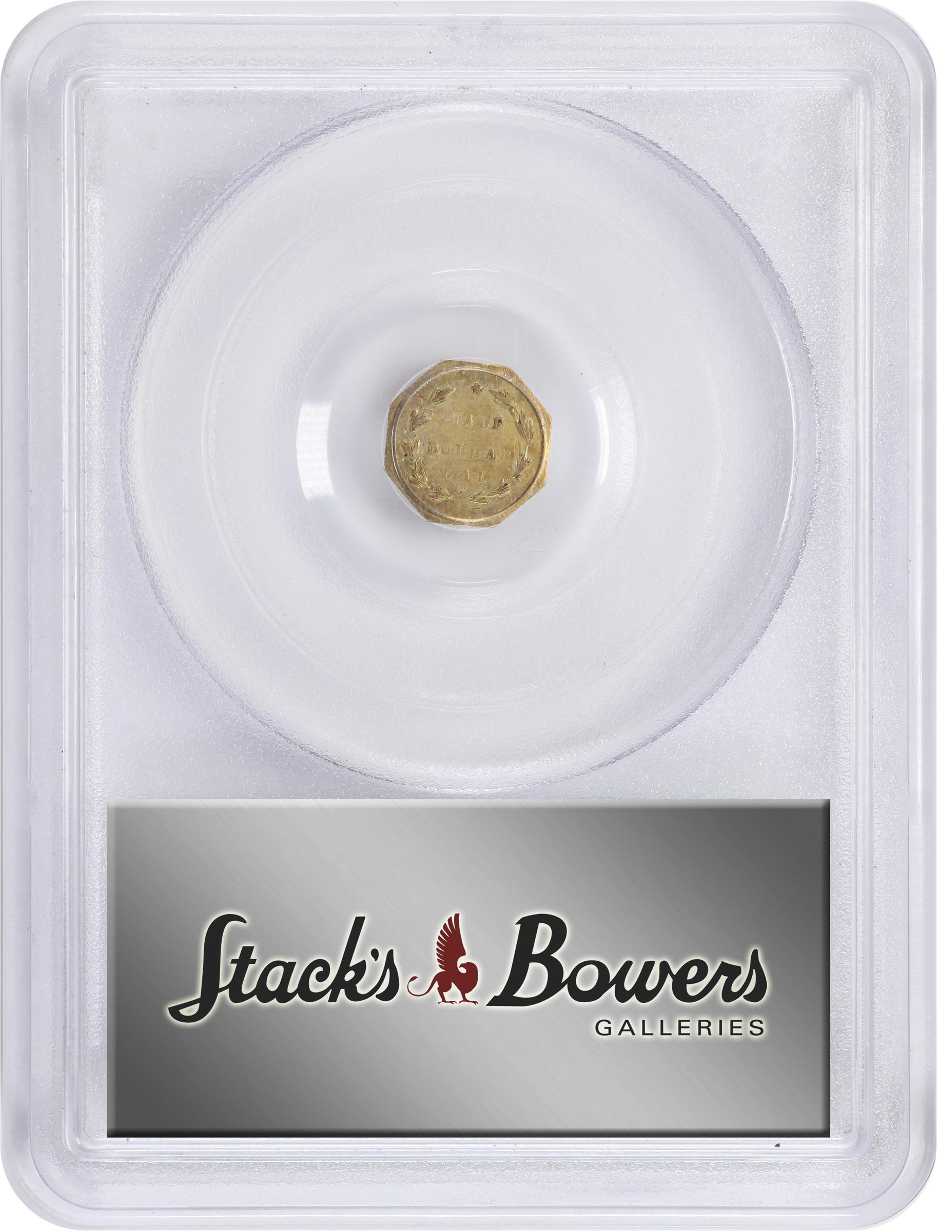 image for: 1870-G Octagonal 50 Cents. BG-922. Rarity-3. Liberty Head. AU-50 (PCGS). OGH.