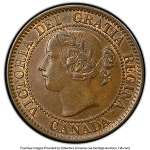 image for: Canada: Victoria "DPN9 T2" Cent 1859 MS62 Brown PCGS,...