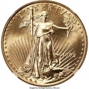 image for: 1995 $50 One-Ounce Gold Eagle MS69 Prooflike NGC....