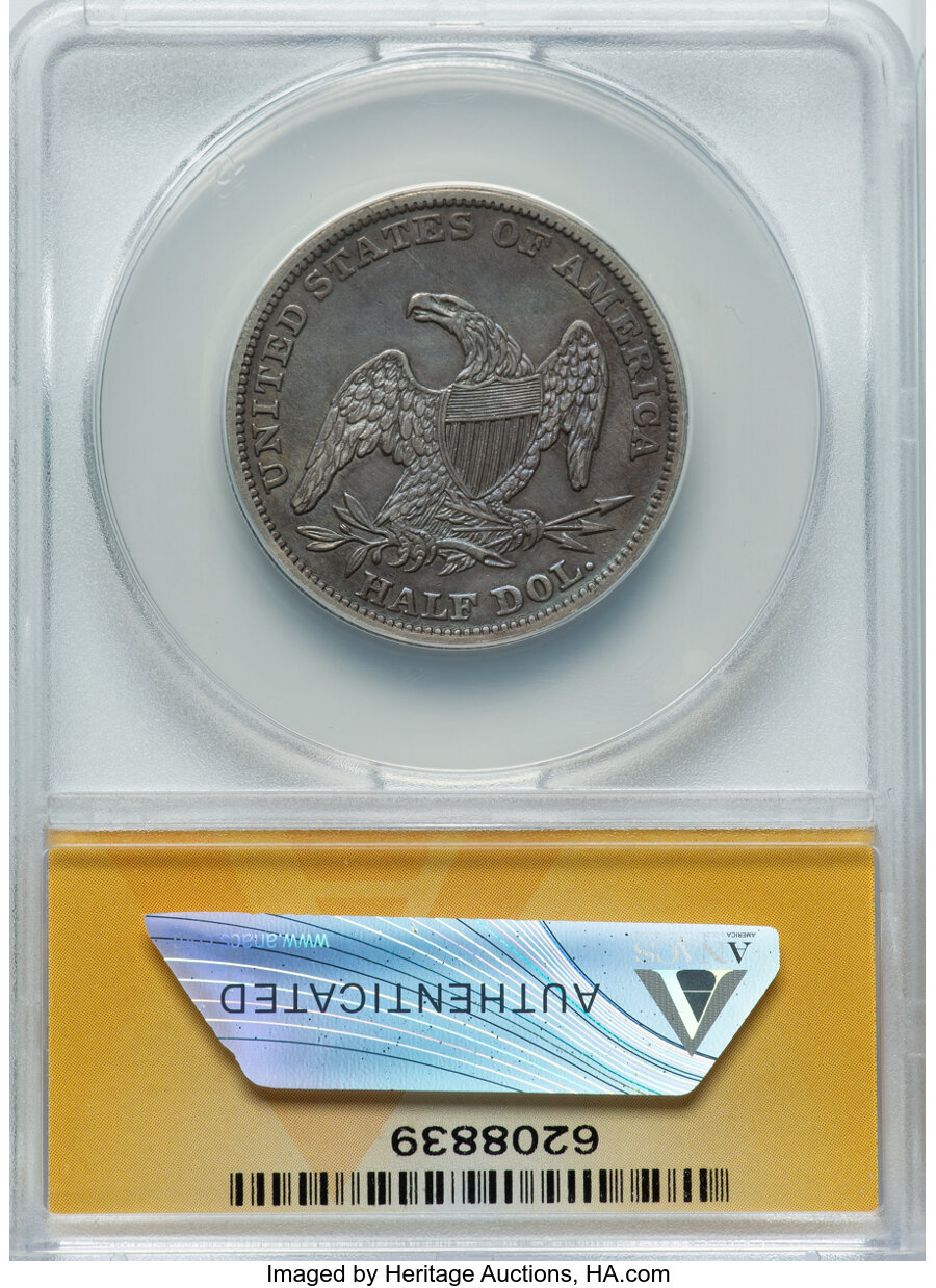 1838 50c Reeded Edge, GR-11 G4 CAC thumbnail 11