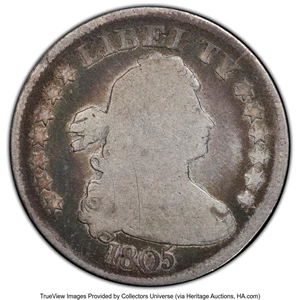 image for: 1805 25C B-2, R.2, Good 4 PCGS. PCGS Population: (81/684 and 0/5+). Mintage 121,394....