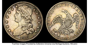 image for: 1835 25C B-4, R.3, VF25 PCGS. PCGS Population: (1/7 and 0/0+). Mintage 1,952,000....