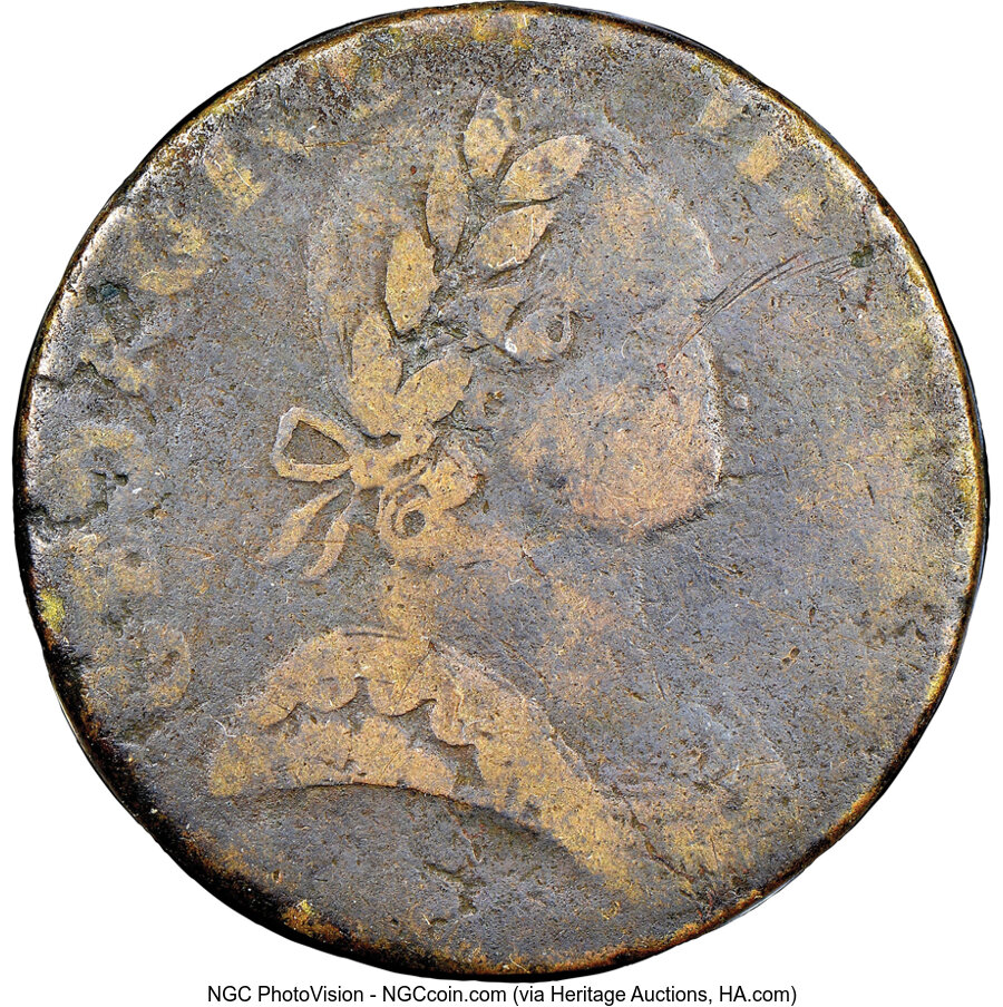 image for: '1778' 1/2 P Machin's Mills Halfpenny, Vlack 11-78A, W-7820, R.3, VG8 NGC....