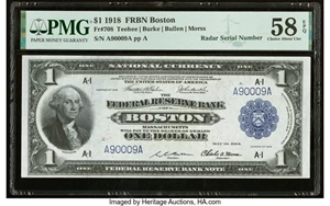 image for: Fr. 708 $1 1918 Federal Reserve Bank Note PMG Choice About Unc 58 EPQ....