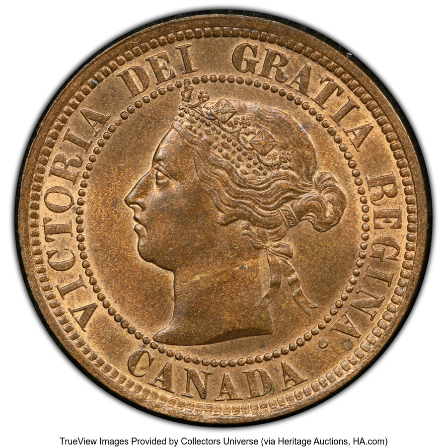image for: Canada: Victoria Cent 1887 MS64 Red and Brown PCGS,...
