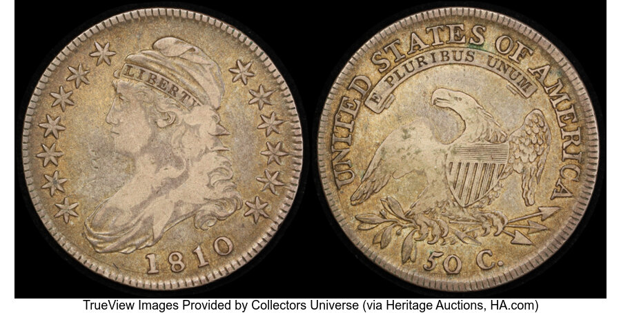 image for: 1810 50C O-102, R.1, VF25 PCGS.  Mintage 1,276,276....