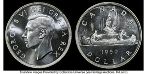 image for: Canada: George VI Dollar 1950 MS65 PCGS,...