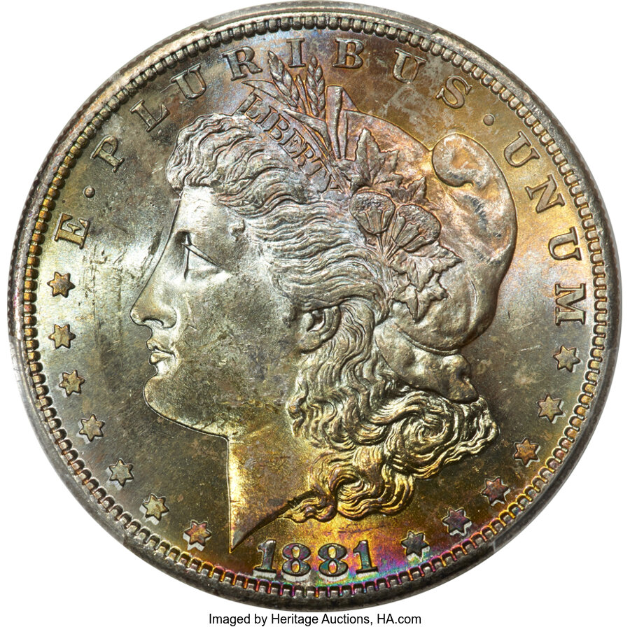 1881-S $1 MS61 PCGS. Mintage 12,760,000. ...