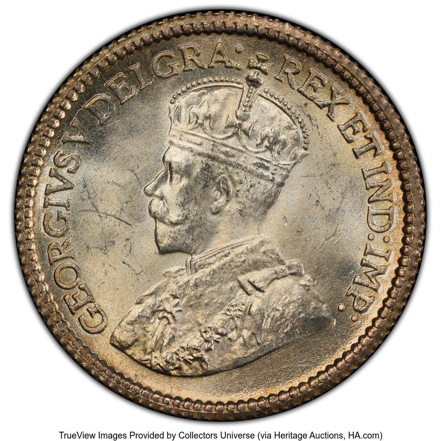 image for: Canada: George V 5 Cents 1913 MS65 PCGS,...