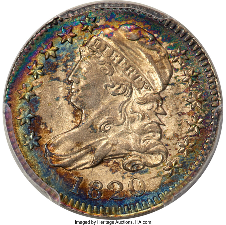 image for: 1820 10C Medium 0, JR-6, R.3, MS65 PCGS....