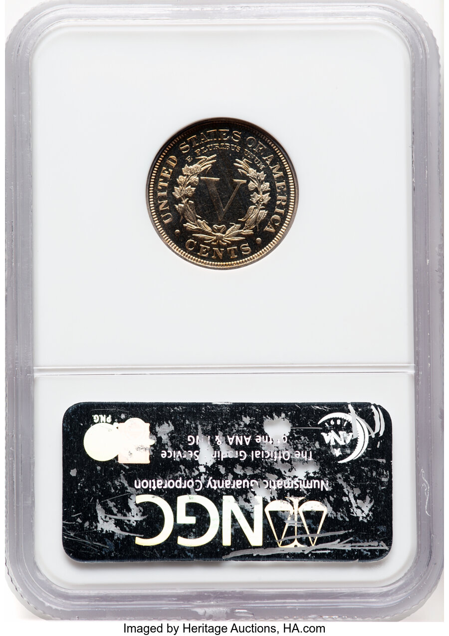 image for: 1907 5C PR65 Cameo NGC. NGC Census: (6/22).  ...