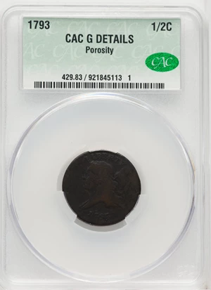 image for: 1793 1/2 C C-4, B-4, Low R.3, Good 4 -- Porosity -- CACG Details....