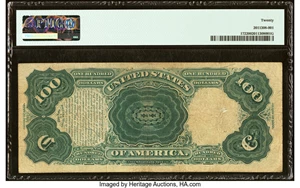 image for: Fr. 172 $100 1880 Legal Tender PMG Very Fine 20....