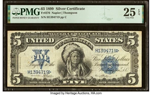 image for: Fr. 276 $5 1899 Silver Certificate PMG Very Fine 25 EPQ....