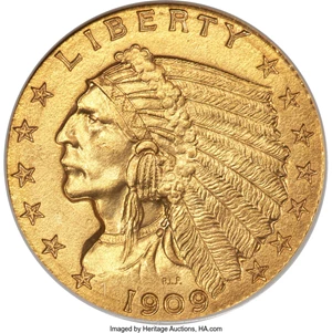 image for: 1909 $2 1/2 JD-1, High R.4, PR64 NGC....