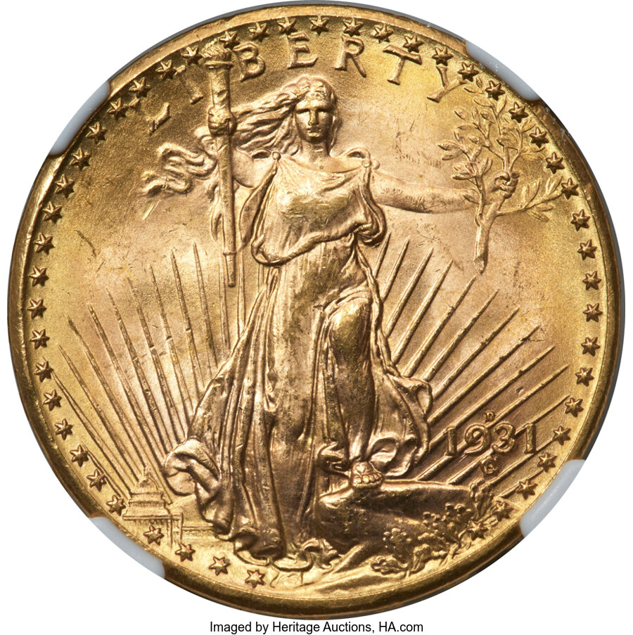 image for: 1931-D $20 MS64 NGC....