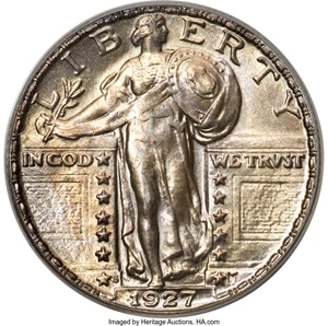 image for: 1927-S 25C MS64 Full Head PCGS....