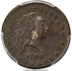 image for: 1792 P1C One Cent, Judd-1, Pollock-1, High R.6, SP45+ PCGS. CAC....