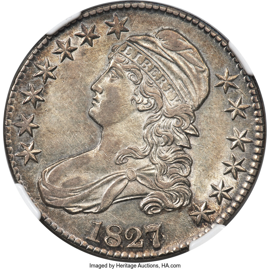 image for: 1827/6 50C O-101, R.2, AU53 NGC....
