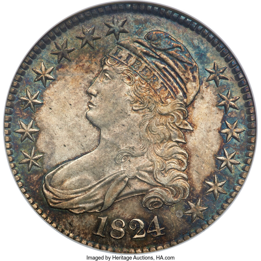 image for: 1824 50C O-113, R.2, MS61 NGC....