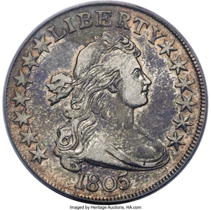 image for: 1803 50C Small 3, Large Reverse Stars, O-104, T-4, R.3, XF40 PCGS....