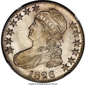 image for: 1826 50C O-120a, Low R.4, MS61 NGC....
