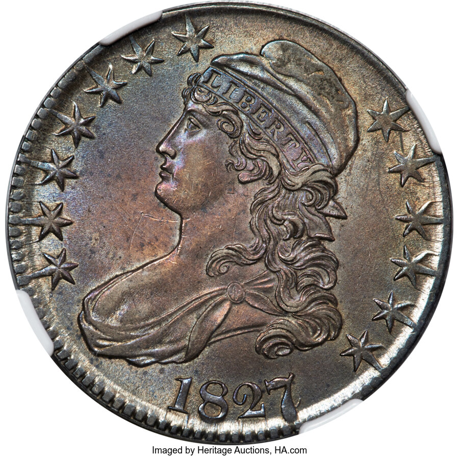 image for: 1827/6 50C O-102, R.1, MS62 NGC....