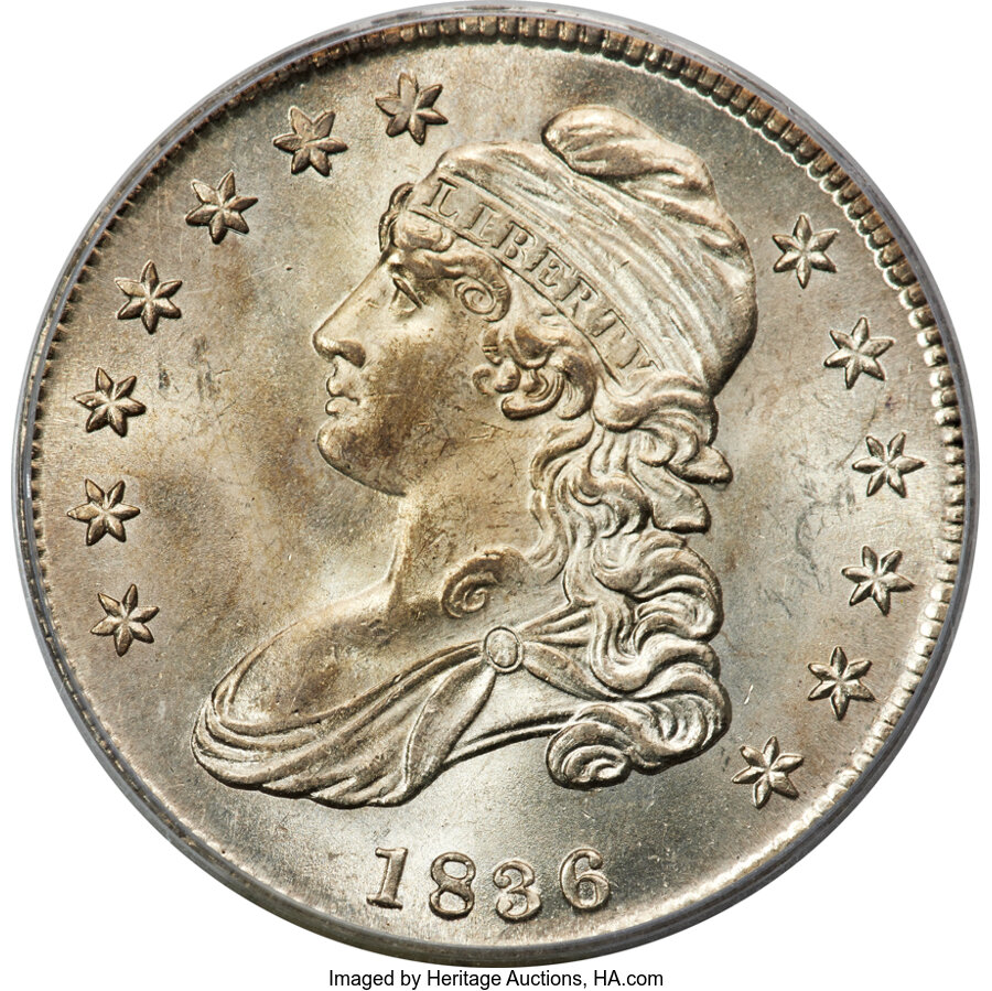 image for: 1836 50C Lettered Edge, O-114, R.2, MS64 PCGS....