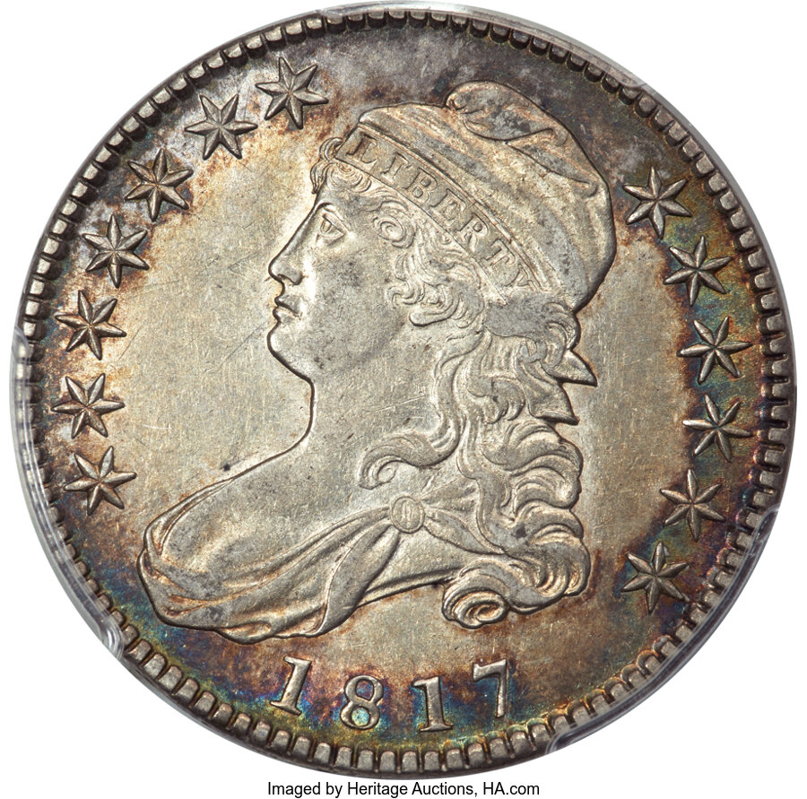 image for: 1817 50C O-109, R.3, AU53 PCGS. CAC....