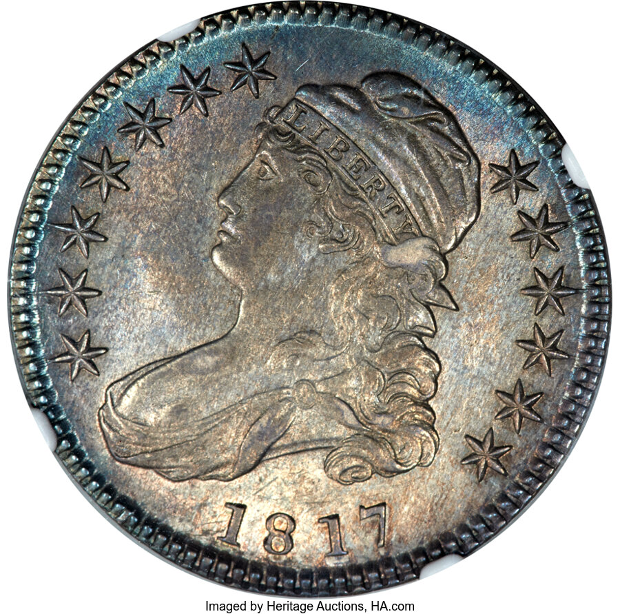 image for: 1817 50C O-103a, R.3, AU58 NGC....