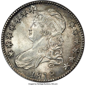 image for: 1818 50C O-107, R.1, MS62 NGC. CAC....