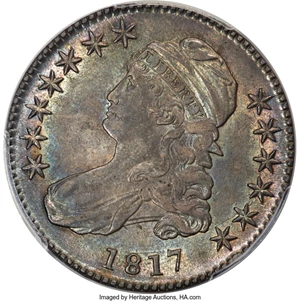 image for: 1817 50C O-110, R.2, AU55 PCGS. CAC....