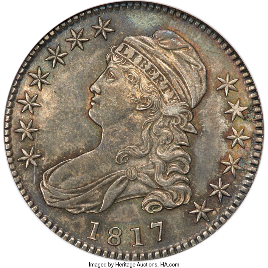 image for: 1817 50C O-112a, R.2, MS62 NGC....