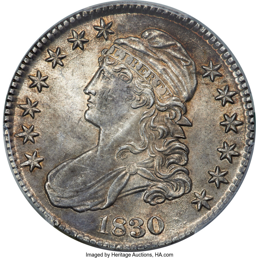image for: 1830 50C Small 0, O-110, R.3, MS63 PCGS. CAC....